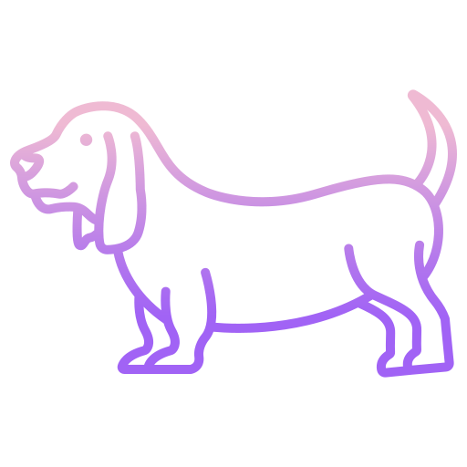 basset hound Icongeek26 Outline Gradient icono