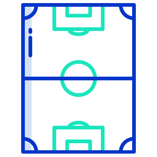 boisko do piłki nożnej Icongeek26 Outline Colour ikona