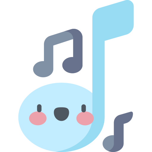 音楽 Kawaii Flat icon