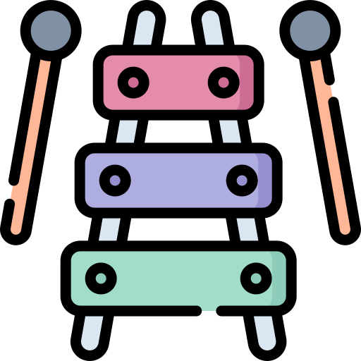 Ксилофон Kawaii Lineal color иконка
