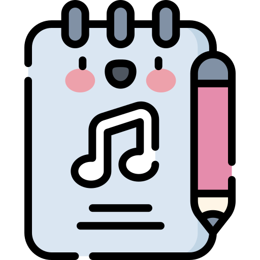 songwriter Kawaii Lineal color icon