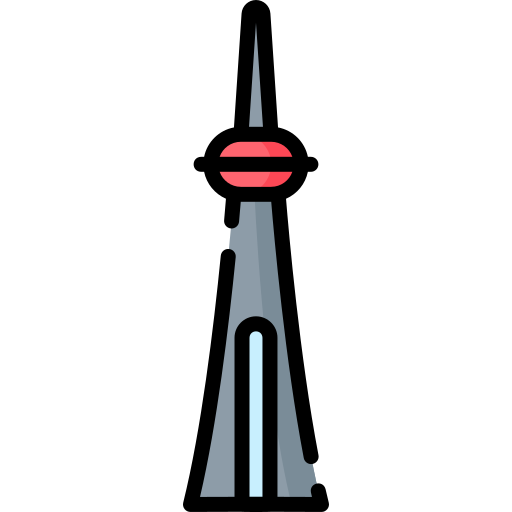 Cn tower Special Lineal color icon