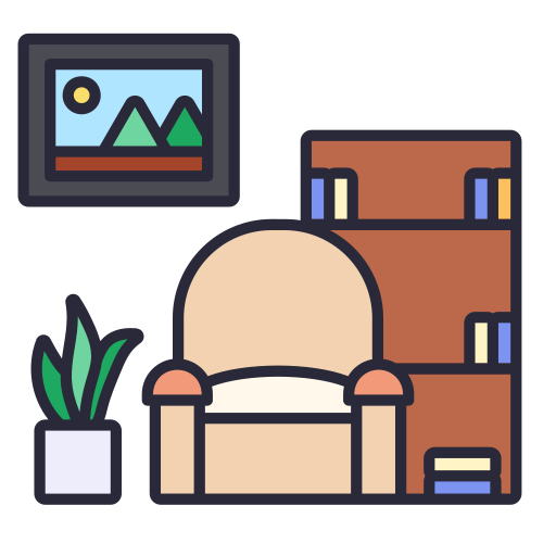 sala de estar Generic Outline Color icono