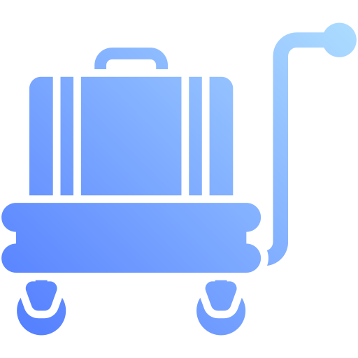 wózek bagażowy Generic Flat Gradient ikona