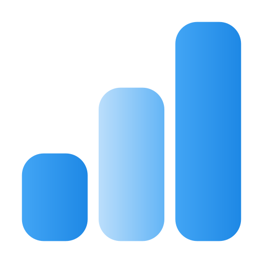 gráfico de barras Generic Flat Gradient icono