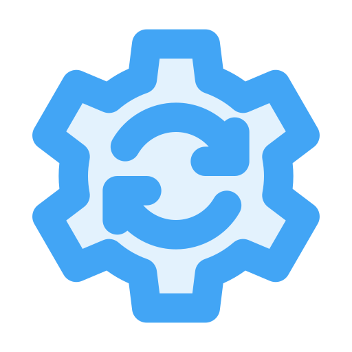 Cogwheel Generic Blue icon