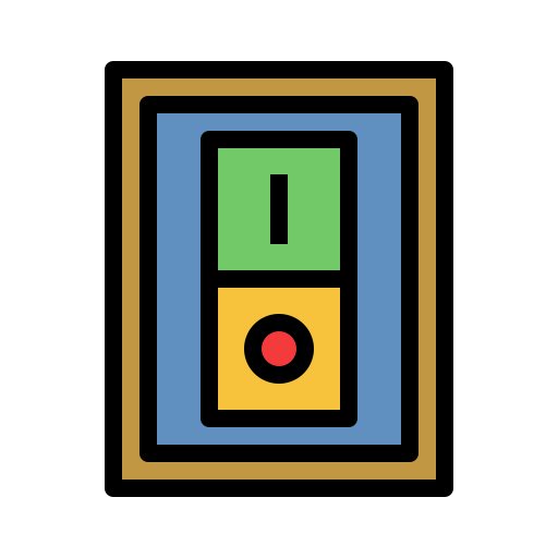 스위치 Generic Outline Color icon
