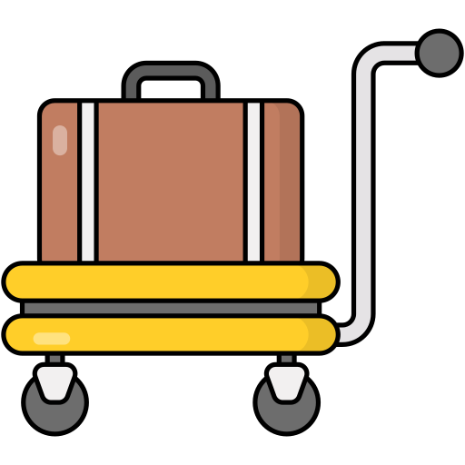 carrito de equipaje Generic Outline Color icono