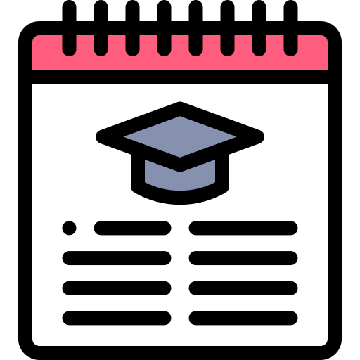 semester Detailed Rounded Lineal color icon