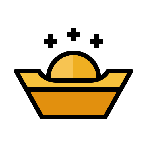 lingotto d'oro Generic Outline Color icona