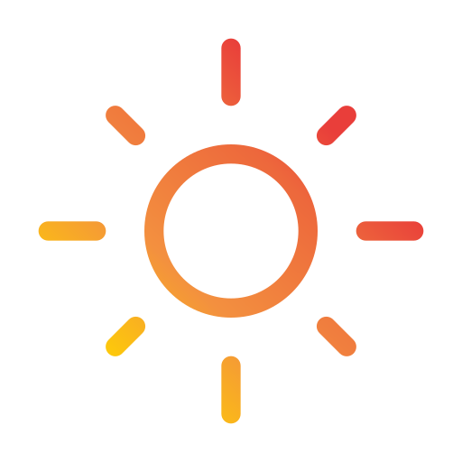 słońce Super Basic Rounded Gradient ikona