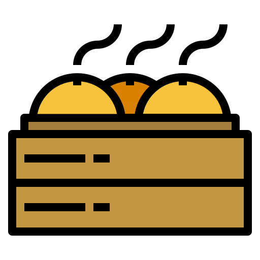 Dumpling Generic Outline Color icon