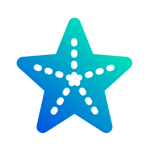 Морская звезда Generic Flat Gradient иконка
