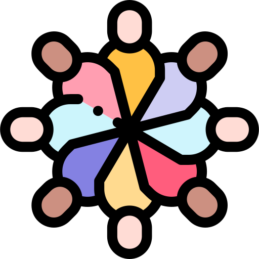 różnorodność Detailed Rounded Lineal color ikona