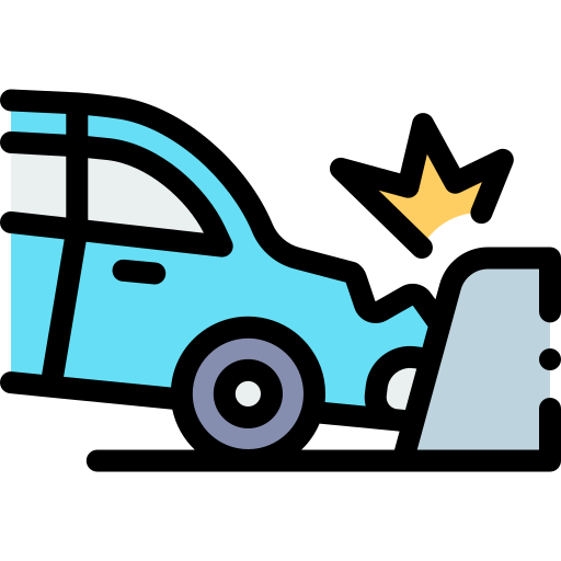 accidente automovilistico Detailed Rounded Lineal color icono