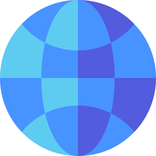 World grid Basic Straight Flat icon