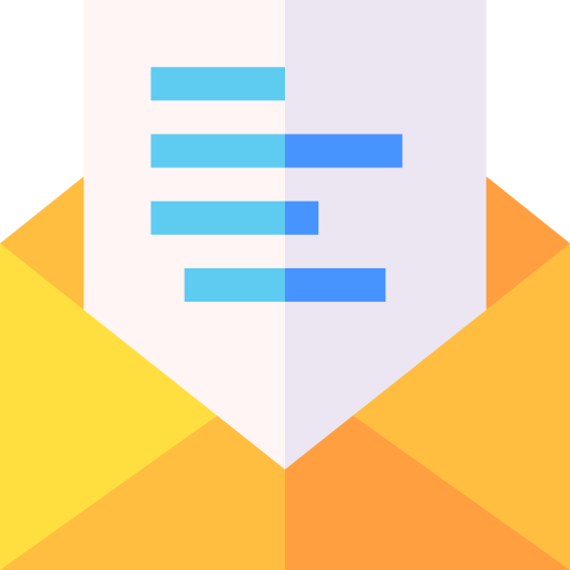correo electrónico Basic Straight Flat icono