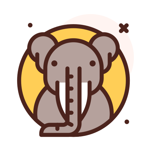 elefante Darius Dan Lineal Color icono