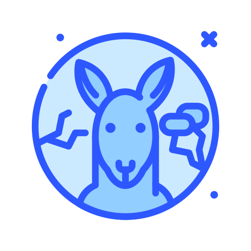 kangoeroe Darius Dan Blue icoon