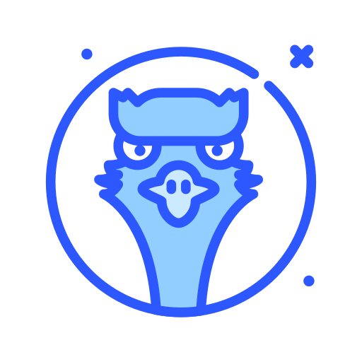 Ostrich Darius Dan Blue icon