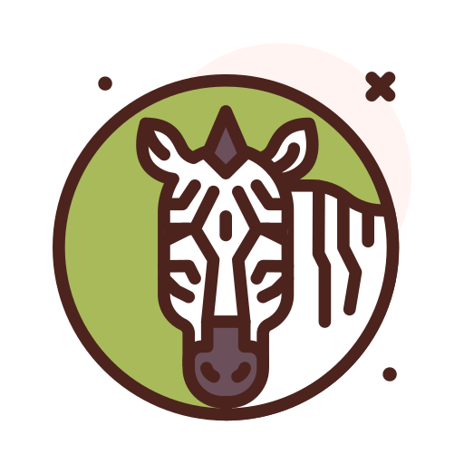 zebra Darius Dan Lineal Color ikona