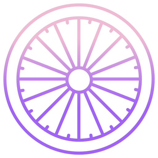 rueda del dharma Icongeek26 Outline Gradient icono