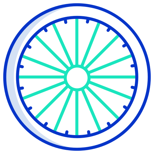 rueda del dharma Icongeek26 Outline Colour icono