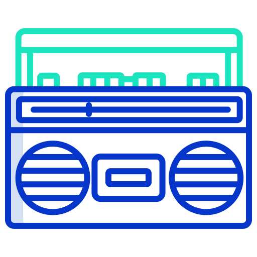 boombox Icongeek26 Outline Colour Ícone