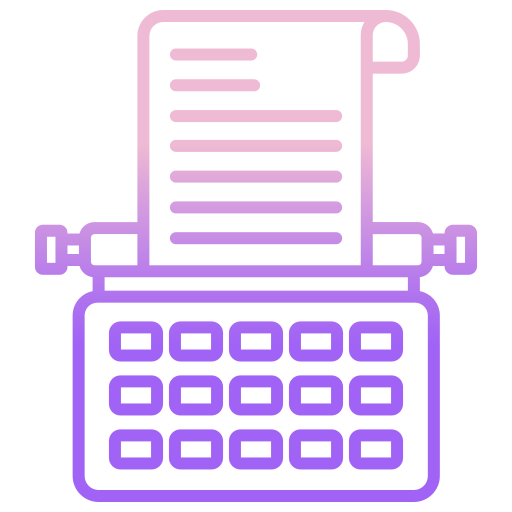 Typewriter Icongeek26 Outline Gradient icon