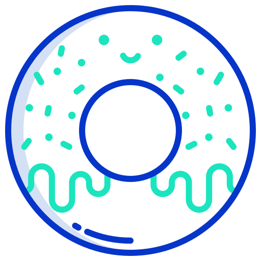 donut Icongeek26 Outline Colour icoon