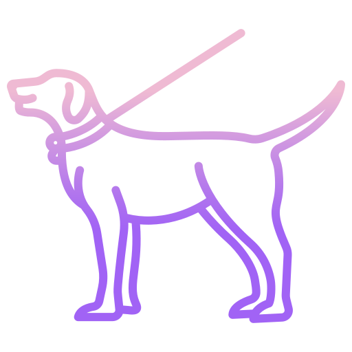 犬を連れて散歩をしている Icongeek26 Outline Gradient icon