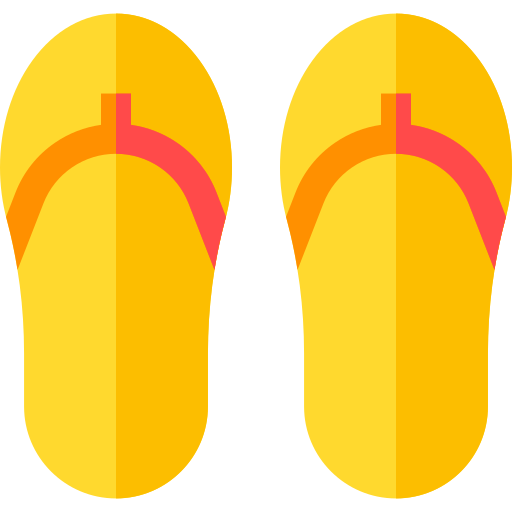 Flip flops Basic Straight Flat icon