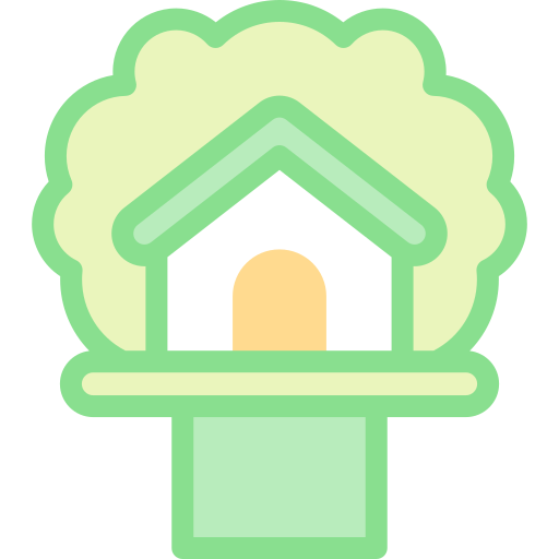 Tree house Detailed color Lineal color icon