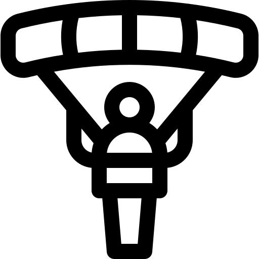 Paragliding Basic Rounded Lineal icon