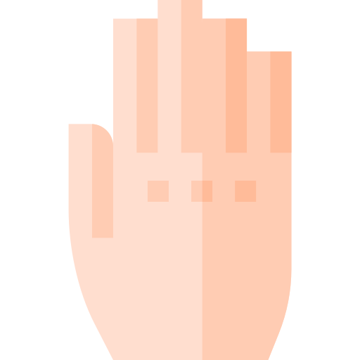 mão Basic Straight Flat Ícone