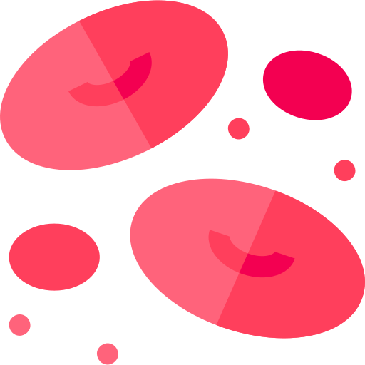Red blood cells Basic Straight Flat icon