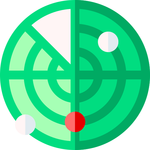radar Basic Rounded Flat icon