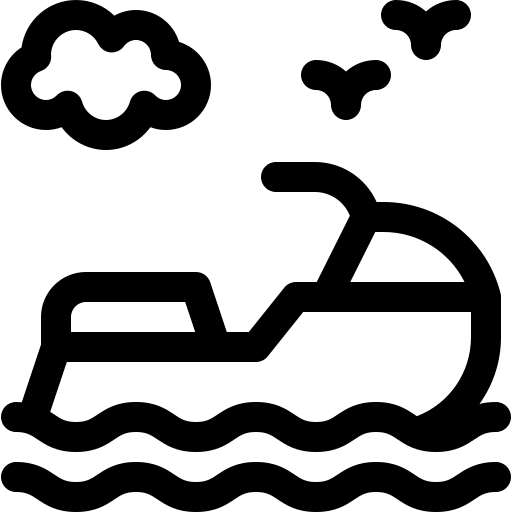 jet ski Basic Rounded Lineal Ícone