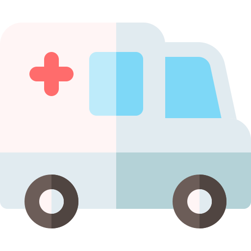 ambulancia Basic Rounded Flat icono