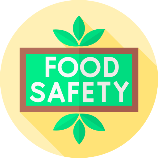 Food safety Flat Circular Flat icon