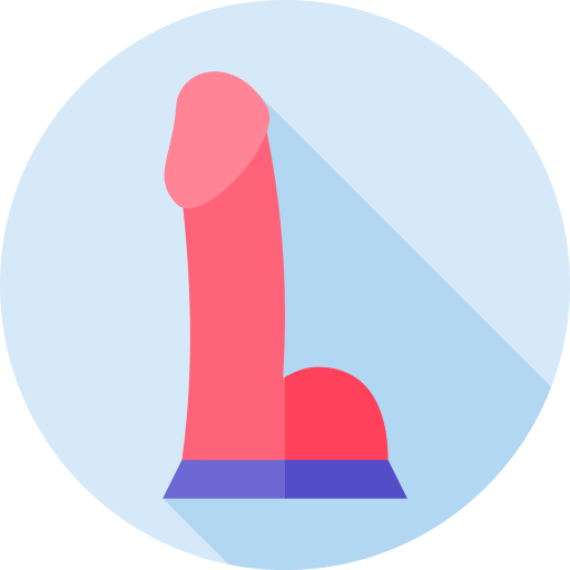 dildo Flat Circular Flat icon