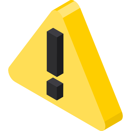 Warning Isometric Flat icon