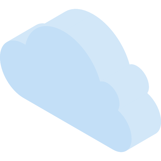 cloud computing Isometric Flat icoon