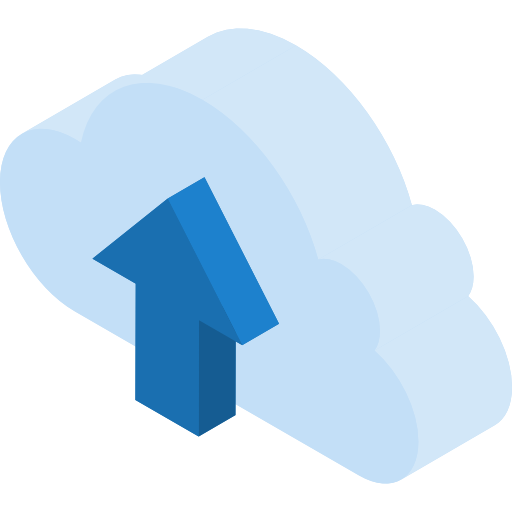 cloud computing Isometric Flat icoon