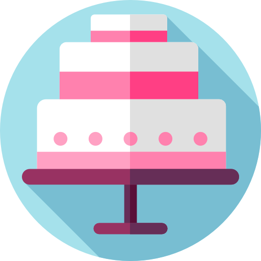 Wedding cake Flat Circular Flat icon