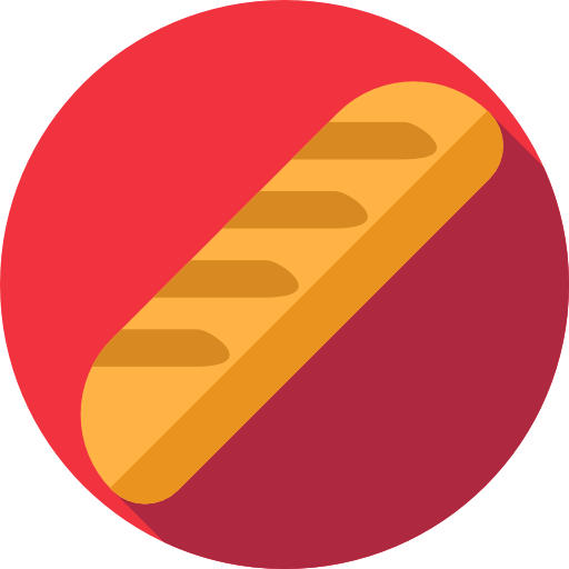 Baguette Flat Circular Flat icon