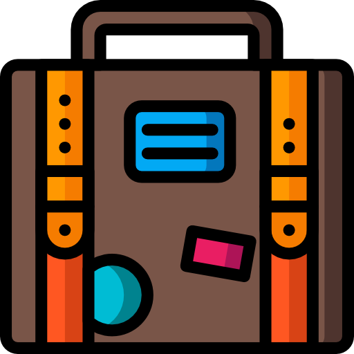 Suitcase Basic Mixture Lineal color icon