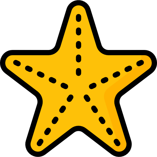estrella de mar Basic Mixture Lineal color icono