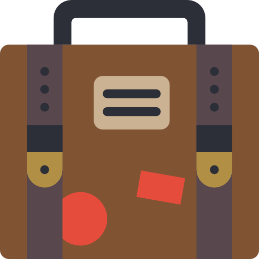 Suitcase Basic Mixture Flat icon