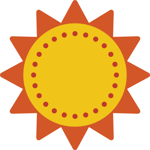 słońce Basic Mixture Flat ikona